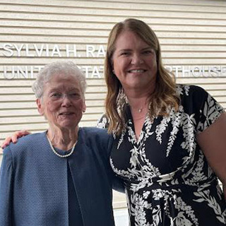Left to right: Judge Sylvia H. Rambo with GSA Project Executive Abby Low.
